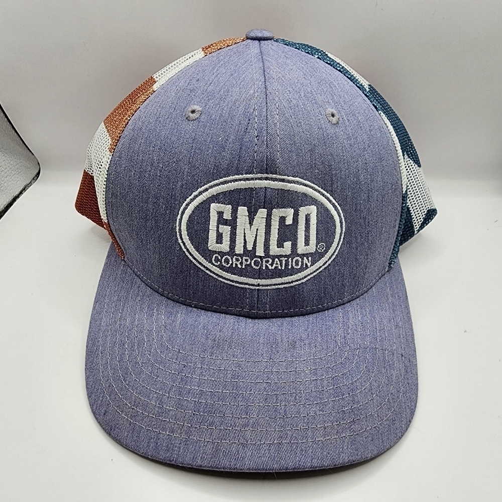 Vintage GMCO Hat Snapback Mesh USA Stars Stripes Trucker Cap